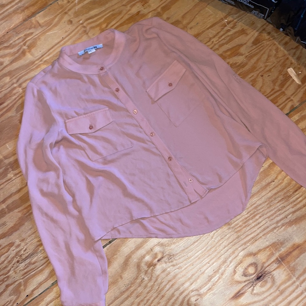 Pink cropped blouse M